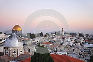 The roofs of the old city of Jerusalem