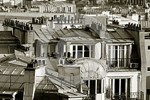 Roofs in Paris, France