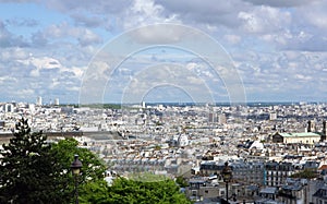 Roofs of Paris, seen since the Montmartre quarter (Paris)