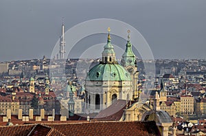 Roofs of the Prague & St.Nicholas Church