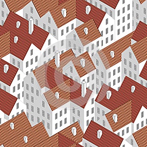 Roofs (seamless vector wallpaper)