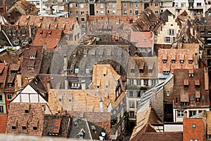 Roofs of Strasbourg, France. Alsace