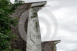 Roofs of twin barns in Nisqualliy