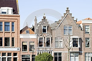 Roofs of vintage buildings in Rotterdam