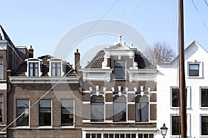 Roofs of vintage buildings in Rotterdam