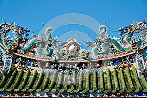 Rooftop architecture of Yap Kongsi Temple