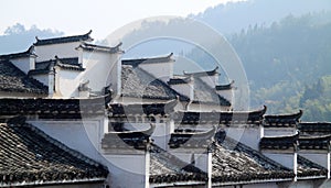 Rooftop of Chinese local style dwelling houses