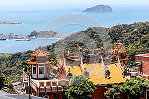 Rooftop of a Chinese Temple in Jiufen, Taiwan