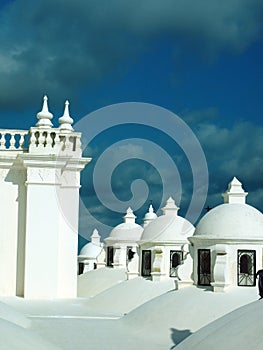 Rooftop domes Cathedral Leon Nicaragua Central America