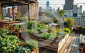 Rooftop gardening, Rooftop vegetable garden, Growing vegetables on the rooftop of the building