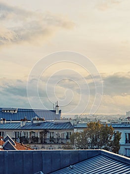 The rooftop of the Parisians Bulidings, Paris, France