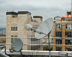 Rooftop Satellite Dishes