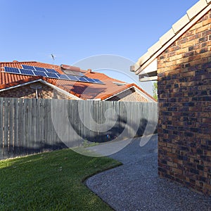 Rooftop solar panels photo