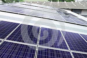 Rooftop Solar Panels on Warehouse Roof
