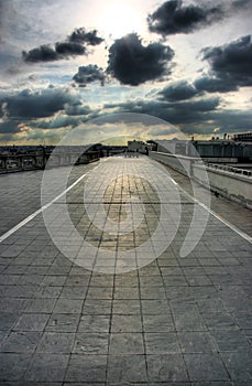 Rooftop terrace in Paris