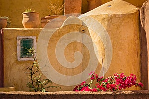 The rooftop terrace typical Moroccan house.
