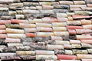 Rooftop tiles in Abruzzo, Italy.