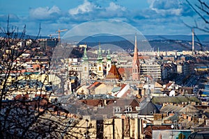 Rooftop view of Buda. Budapest, Hungary