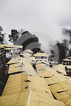 Rooftop view of buildings at Tawang Monastery