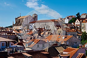 Rooftop view of St. ignatius in Old Town Dubrovnik