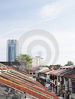 Rooftops along backlanes, Georgetown, Penang, Malaysia