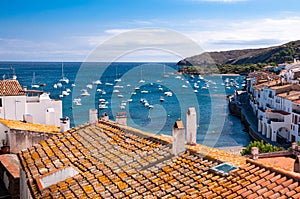 Rooftops and bay at Cadaques photo