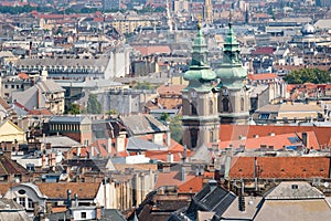 Rooftops of Budapest, University Church, Hungary