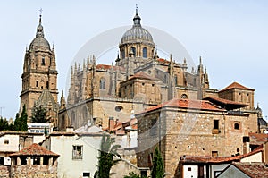Rooftops and Cathedral of Salamanca, Spain photo