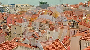 Rooftops of the city of Lisbon, Portugal