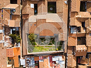 Rooftops of Cusco city in Peru
