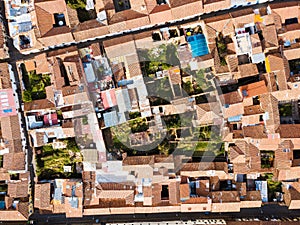 Rooftops of Cusco city in Peru