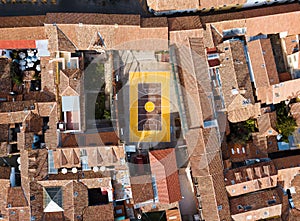 Rooftops of Cusco city in Peru