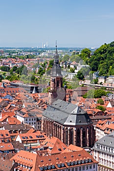 Rooftops of Heidelberg old town, Baden-Wurttemberg, Germany