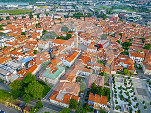 Rooftops of historical center of Slovenian town Koper