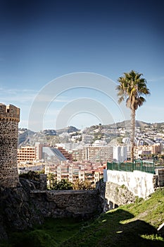 Rooftops of houses in spain