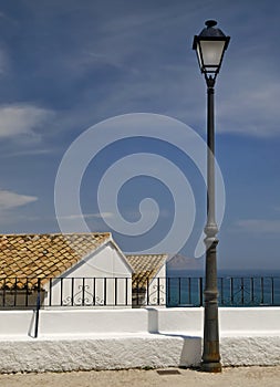 Rooftops and lamppost