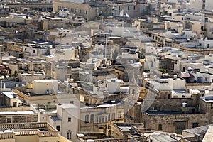 Rooftops of Victoria from the Citadel of Victoria Gozo Malta