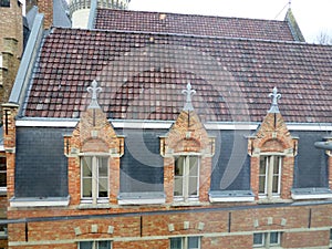 Rooftops, windows and decorative finials