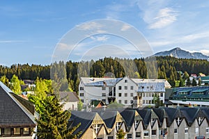 Rooftops of Zabljak town in Montenegro