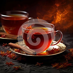 Rooibos tea in a mug close-up