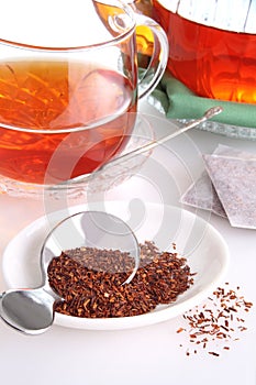 Rooibos tea and tea leaf