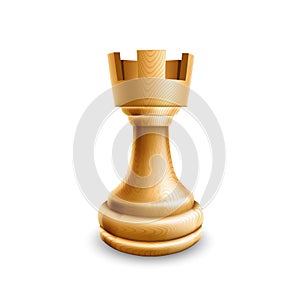 Rook Figure Of Chess Strategical Smart Game Vector photo