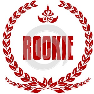 ROOKIE red laurels badge.