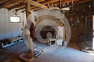 Room in 19th century Southwestern ranch style