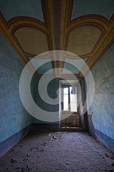 A room in an abandoned castle in italy photo