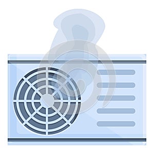 Room air conditioner broken icon cartoon vector. Home repair