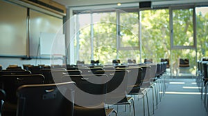 The room is airconditioned maintaining a comfortable temperature for those attending lectures