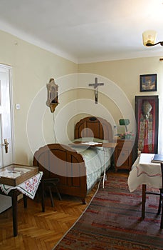 Room of the Blessed Alojzije Stepinac where he had lived during his detention in the rectory in Krasic, Croatia