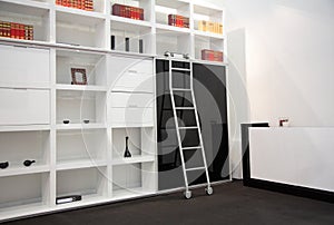 Room with book cabinet