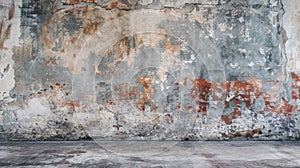 Room With Cement Wall and Peeling Paint